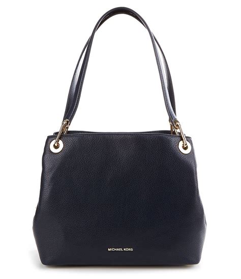 michael kors signature raven large tote navy